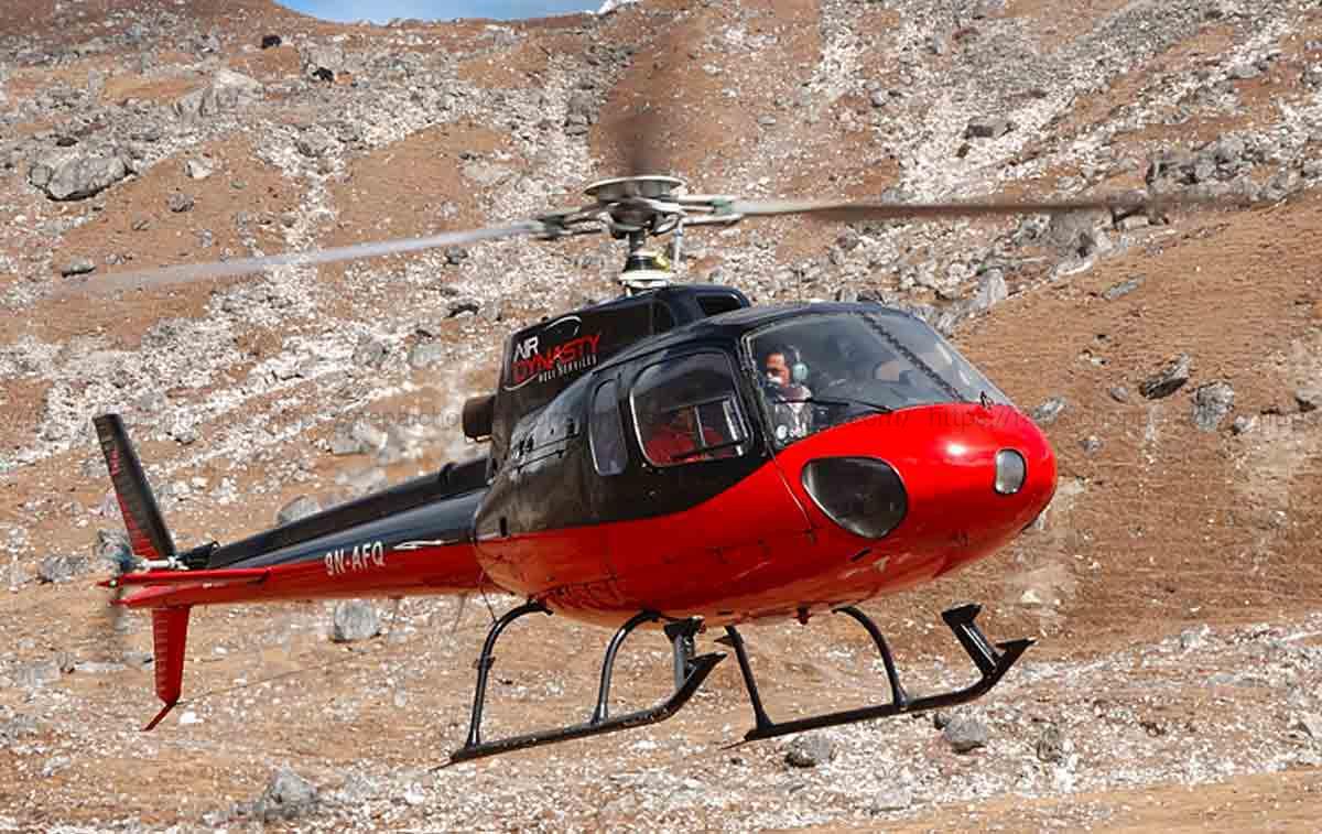 Namche Bazaar to Kathmandu Helicopter Flight 