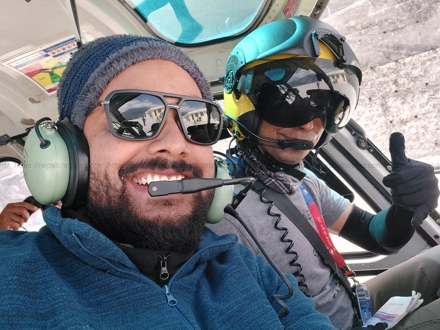 Namche Bazaar to Kathmandu Helicopter Flight 