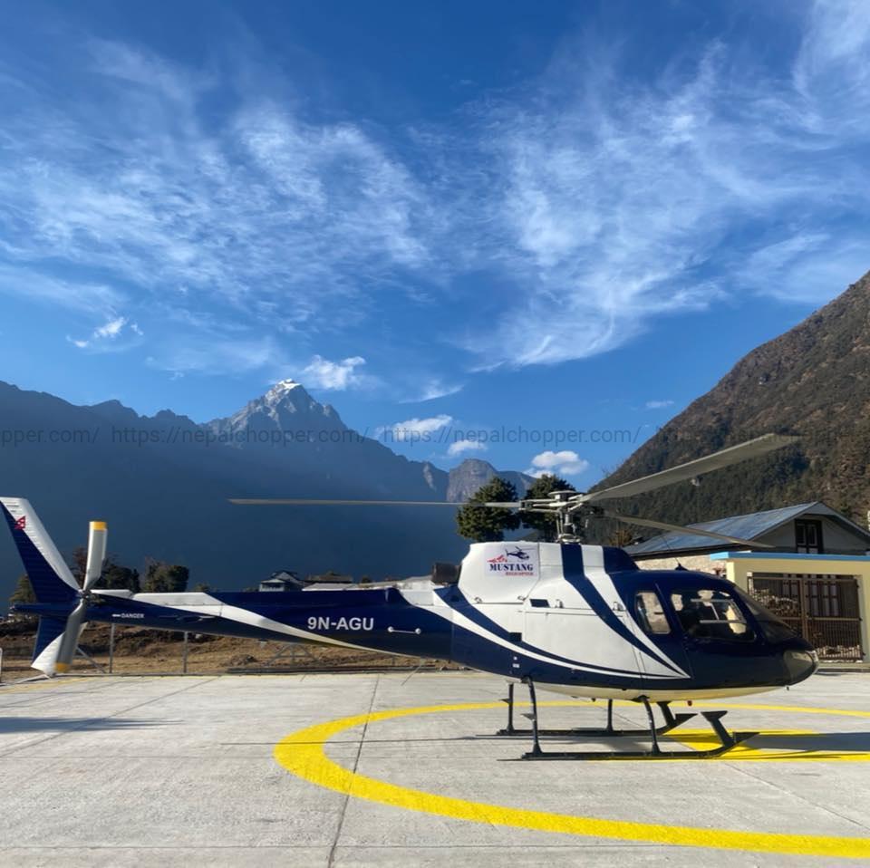 Gorakshep to  Kathmandu Helicopter Flight